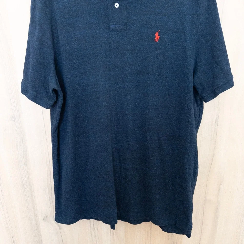 Polo Ralph Lauren Mens Polo Shirt XL Navy Classic Fit Short Sleeve Preppy Golf